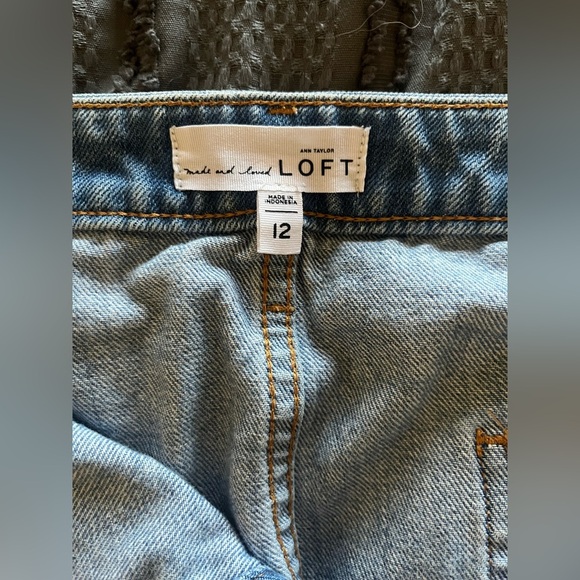 Ann Taylor Loft Denim Button-Front Skirt - Picture 4 of 5